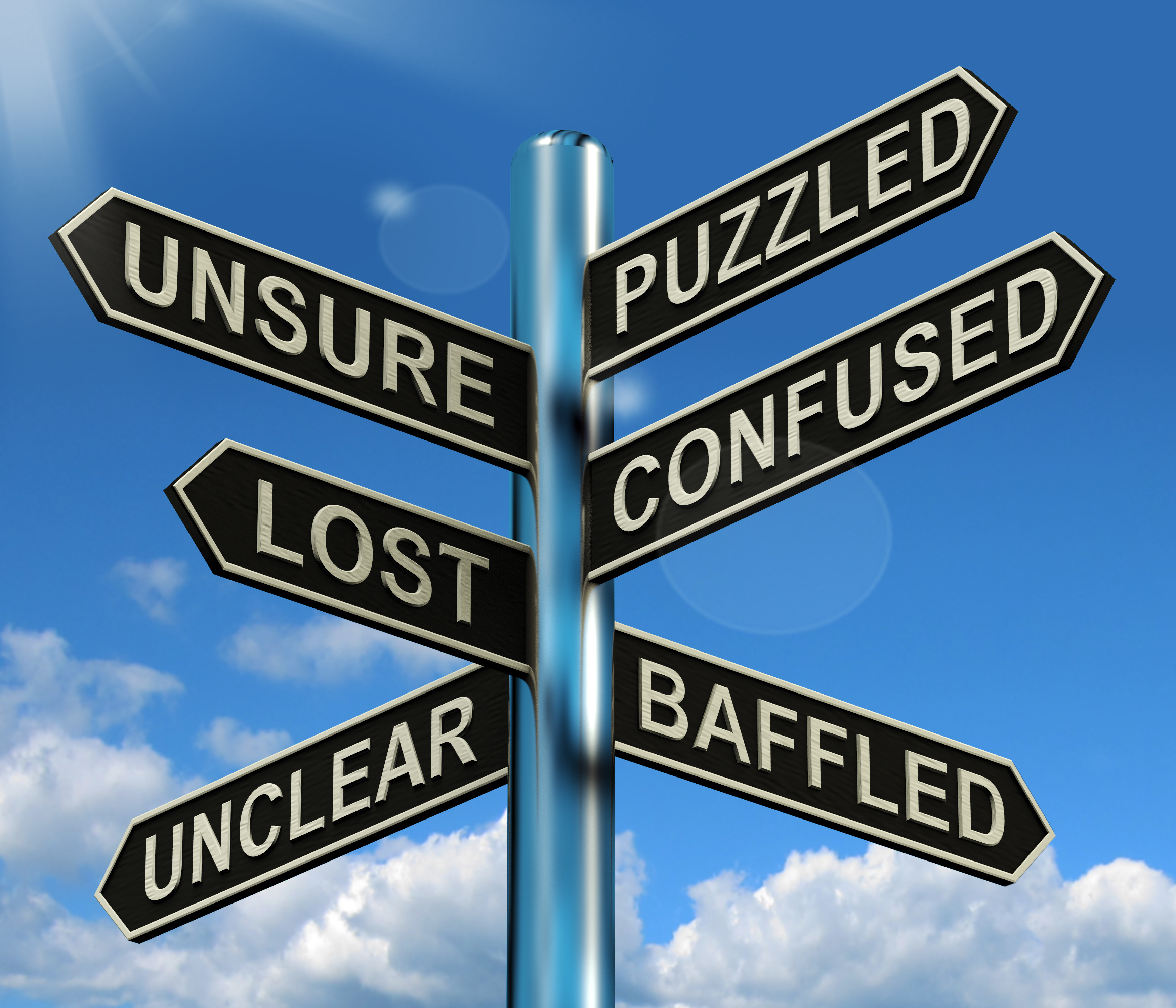 choose your path from options on signpost